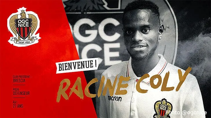 officiel avec racine coly nice tient son lateral gauche 730191737