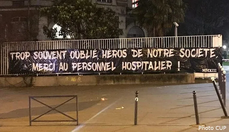 psg le message des ultras a touche les soignants parisiens banderole psg281121