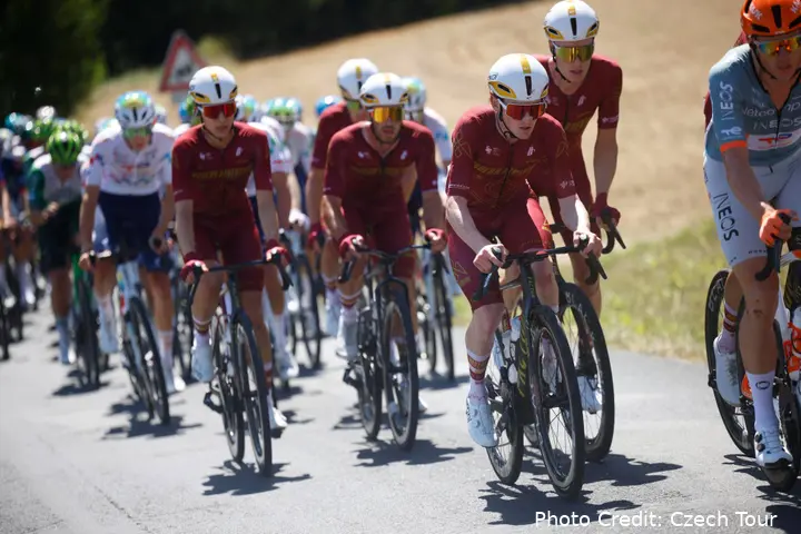 Modern Adventure Pro Cycling Team in action at the 2026 Czech Tour