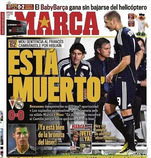 media benzema se fait decouper dans la presse espagnole 61634 11290