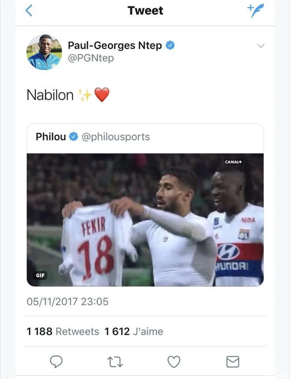 asse ol ntep a l asse les supporters de l ol deterrent un tweet efface capture d e cran 2018 01 17 a 18 34 23206859