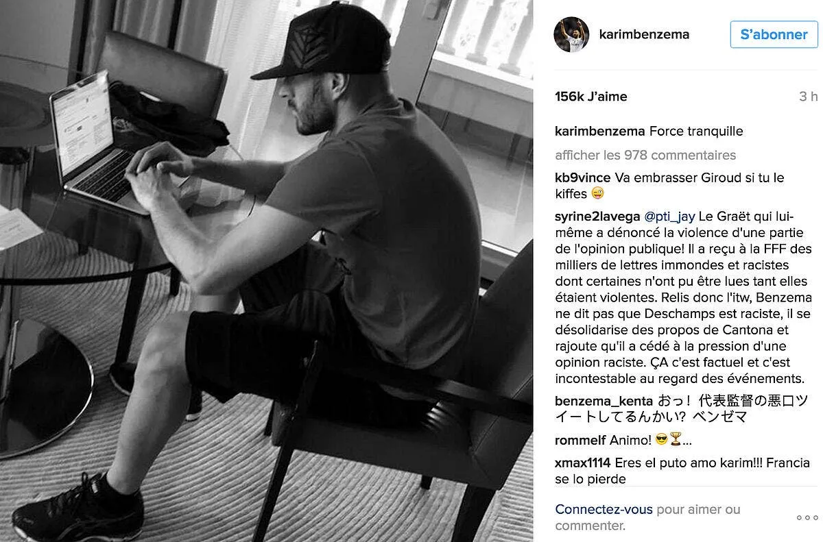 karim benzema communique de maniere enigmatique sur instagram capture d e cran 2016 06 01 a 17 23 13144690