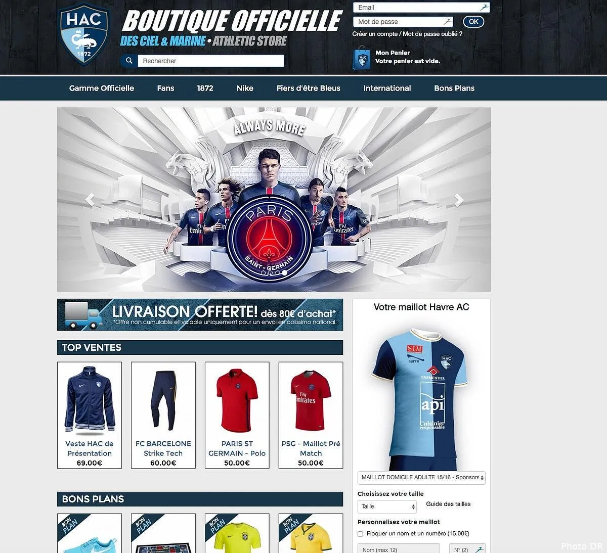 quand la boutique du havre vend des maillots du psg capture d e cran 2016 04 19 a 10 24 11140320