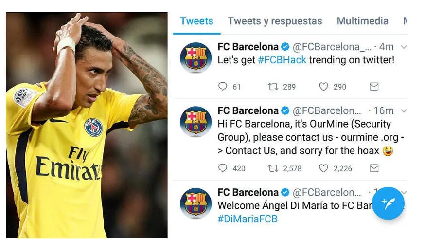 twitter le barca annonce la signature de di maria c etait un hacker capture d e cran 2017 08 23 a 09 09 36190531