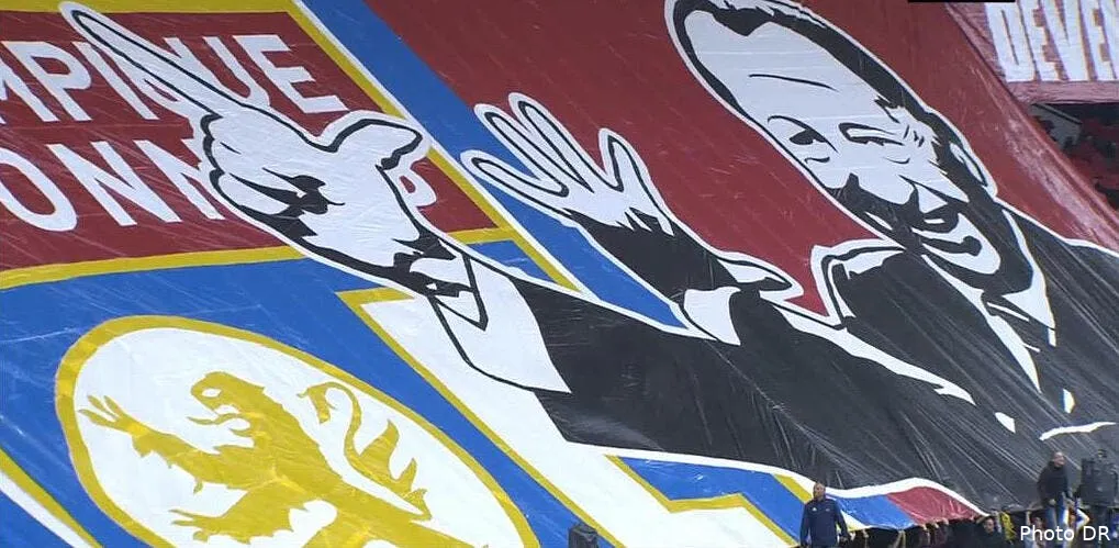 un tifo special jean michel aulas a gerland tifo jean michel aulas122233