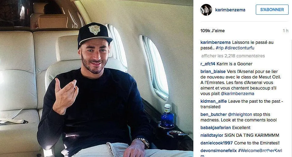 une photo un commentaire et benzema enflamme le mercato capture d ecran 2015 07 28 a 15 50 40116933