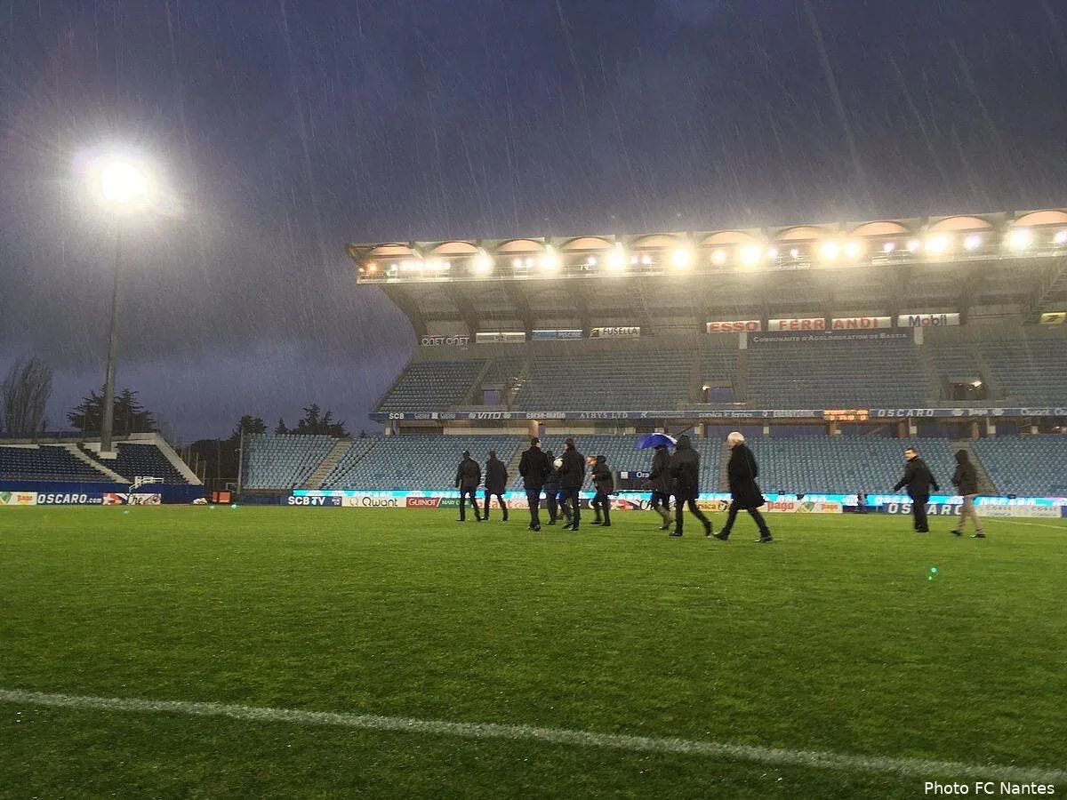 l1 bastia nantes reporte en raison du terrain impraticable c4j k8mwcaaak f170138