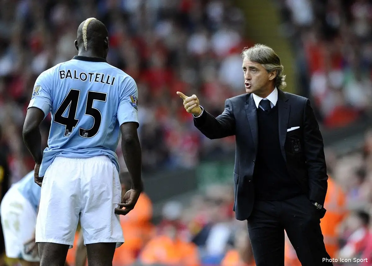 Balotelli peut devenir aussi fort que Messi ou Cristiano Ronaldo selon Mancini