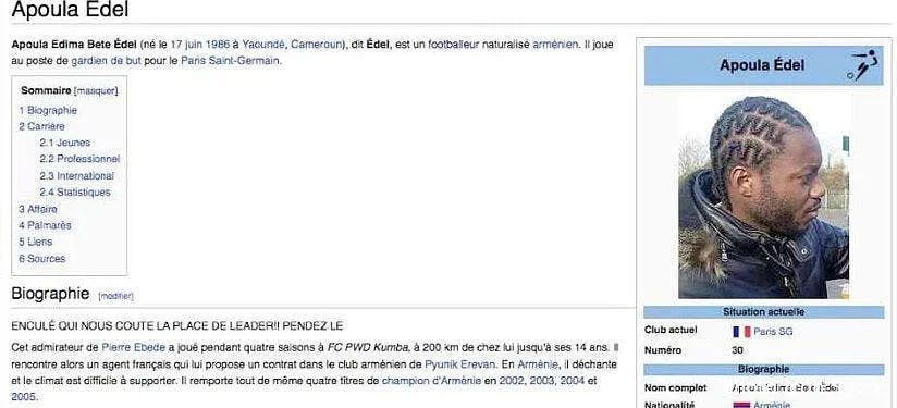 edel insulte sur wikipedia 63391 12427