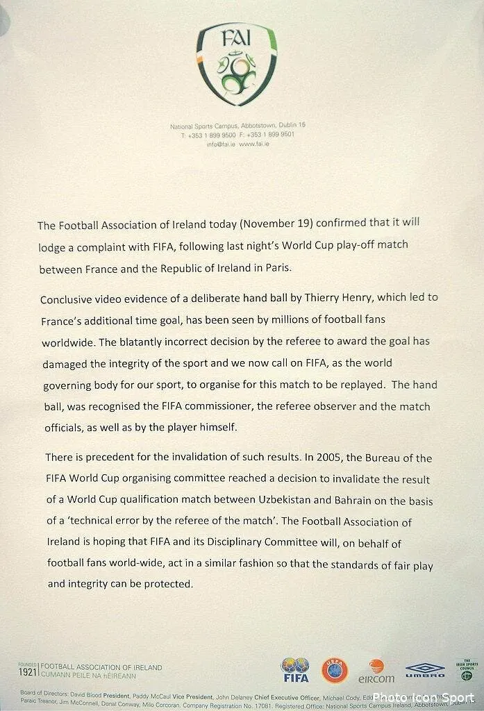 la photo foot du jour la lettre de l irlande a la fifa 41177 5999