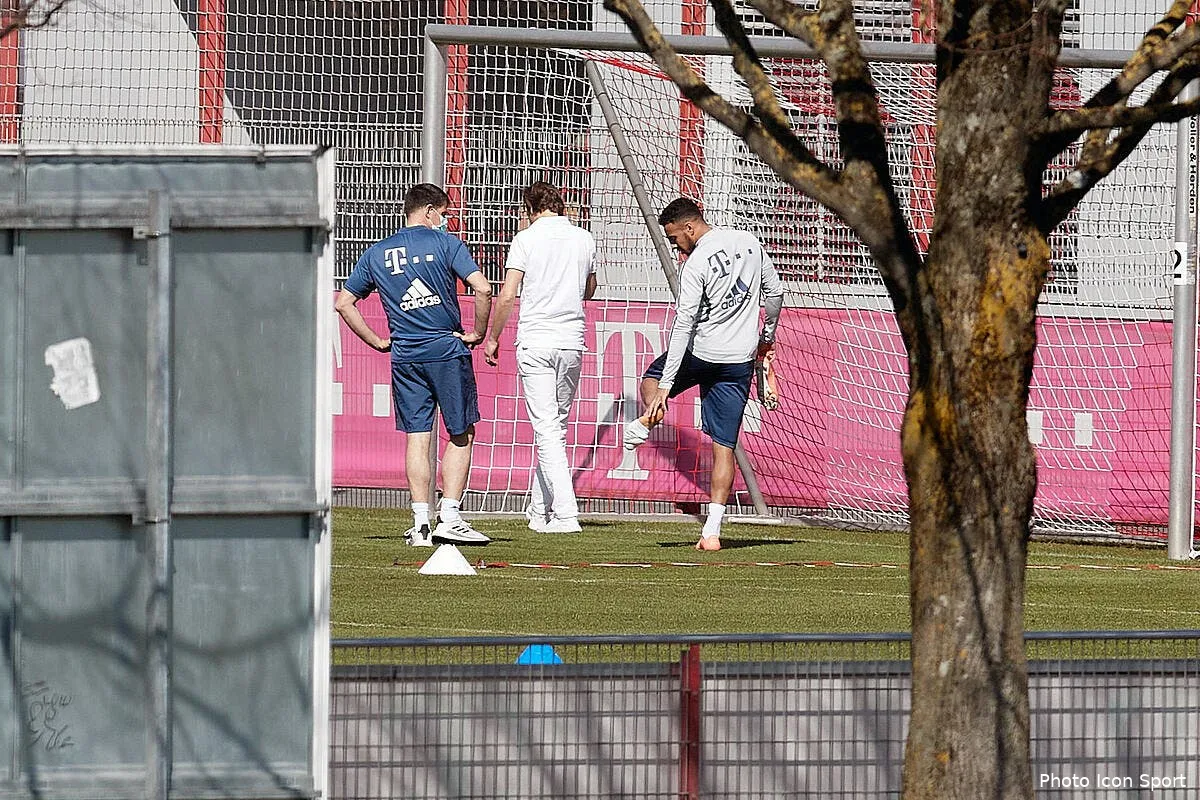 allemagne le bayern reprend l entrainement tolisso se blesse direct icon firo060420fcbm22282367