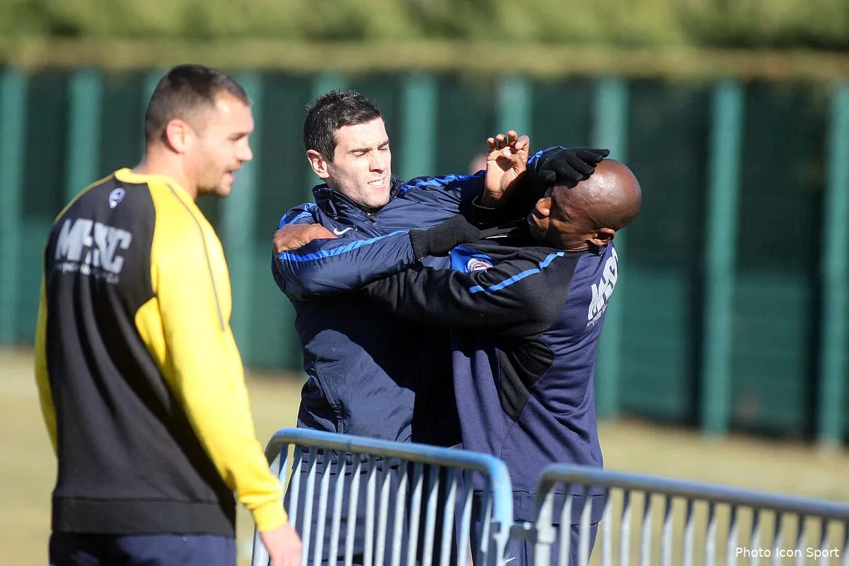 altercation camara jeunechamp a l entrainement de montpellier iconsport guy 170212 05 0131259