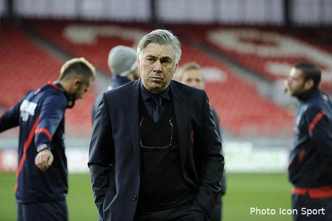 ancelotti confirme deux absents au psg face a ajaccio le psg sait combien de temps il peut garder ancelotti iconsport noe 280112 04 03 3067231888