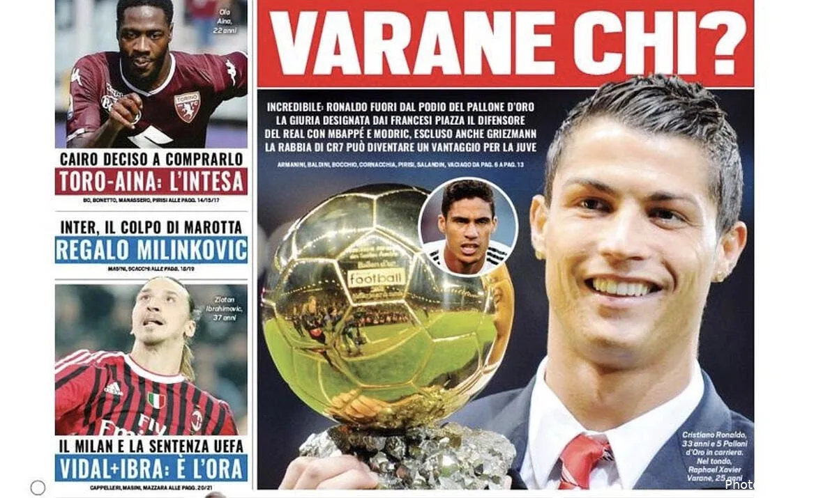 ballon d or cristiano ronaldo vire du podium scandale en italie cristiano ronaldo236793