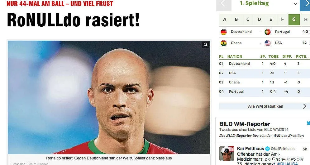 cristiano ronaldo ridiculise par la presse allemande capture d e cran 2014 06 17 a 07 35 5185383