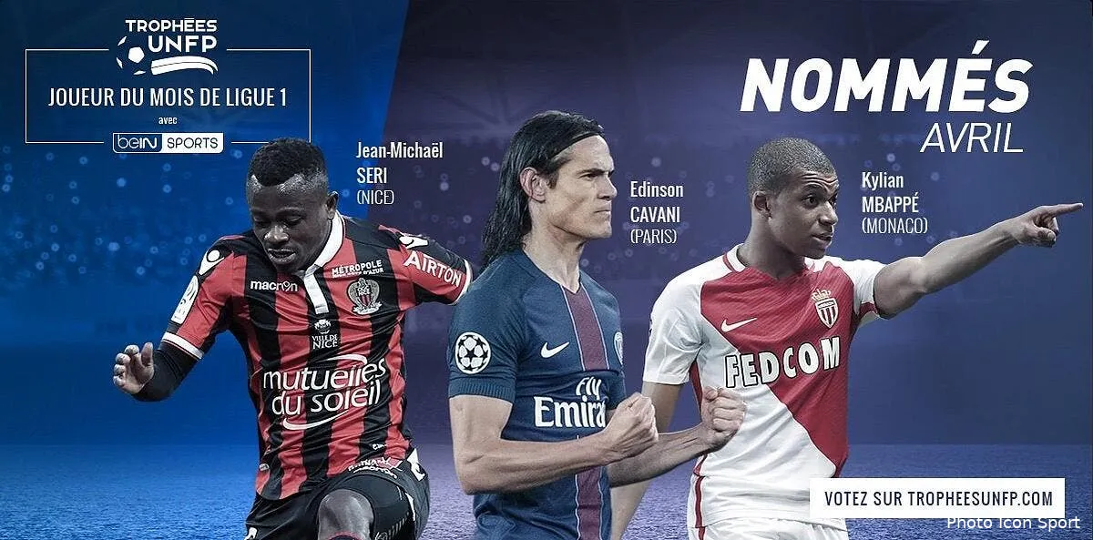 l1 cavani mbappe ou seri en joueur du mois joueurmois178612