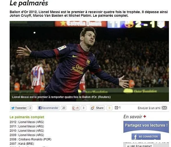 lionel messi ballon d or 2012 le site de l equipe tue le suspense capture d e cran 2013 01 07 a 18 22 4047131