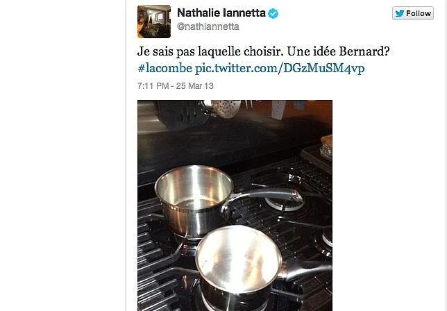 nathalie iannetta fait de bernard lacombe le roi de la casserole capture d e cran 2013 03 26 a 09 05 0553089