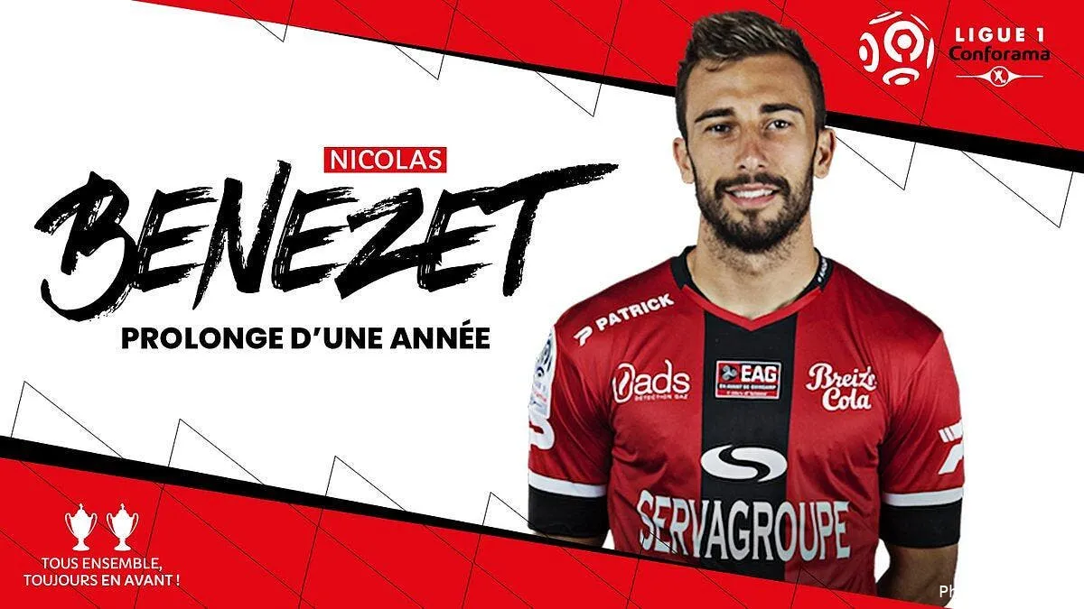 officiel guingamp prolonge nicolas benezet nicolas benezet220789