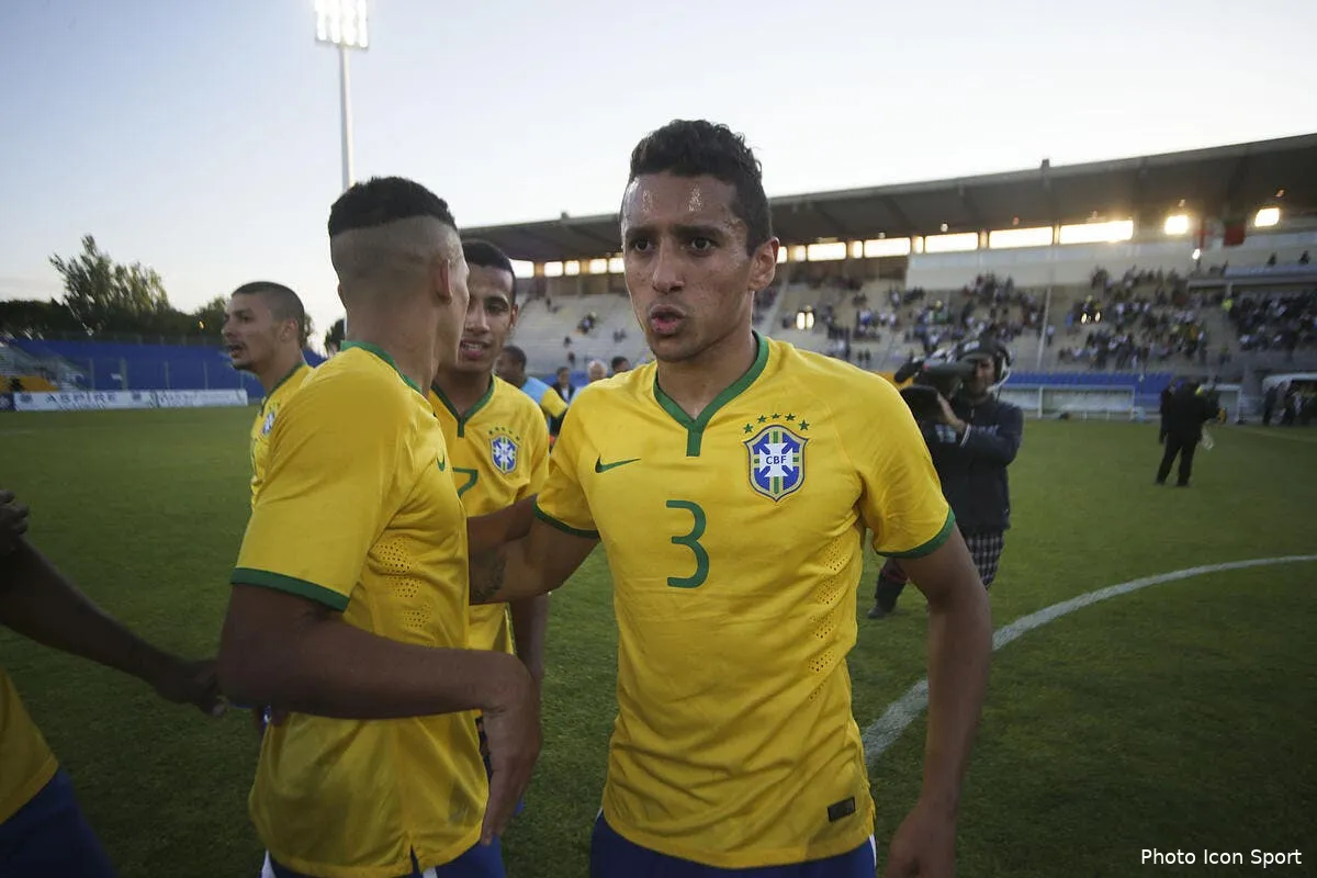 officiel marquinhos dans les 18 du bresil pour les jo pas thiago silva iconsport guy 010614 99 51147508