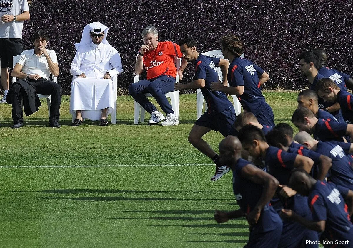 photo le premier entrainement dirige par ancelotti au psg iconsport per 020111 06 0429358