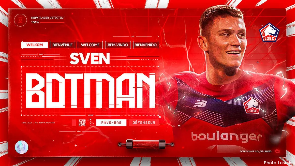 officiel sven botman signe 5 ans a lille botman290545
