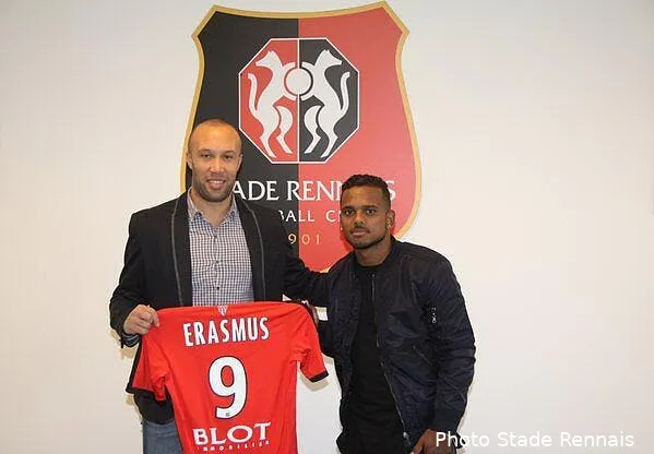 officiel rennes s offre l attaquant kermit erasmus erasmus131873