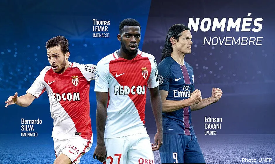trophee unfp cavani contre lemar et silva en novembre unfp612 site ecranplayer homepage l1 nov163264