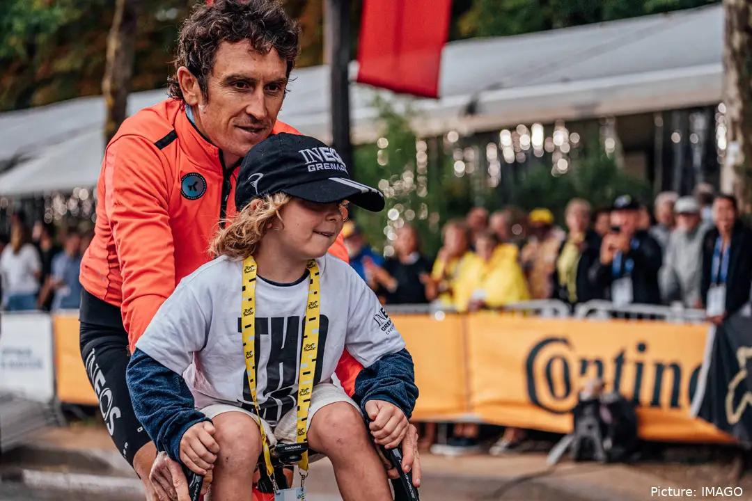 Geraint Thomas verabschiedete sich am Sonntag vom Peloton