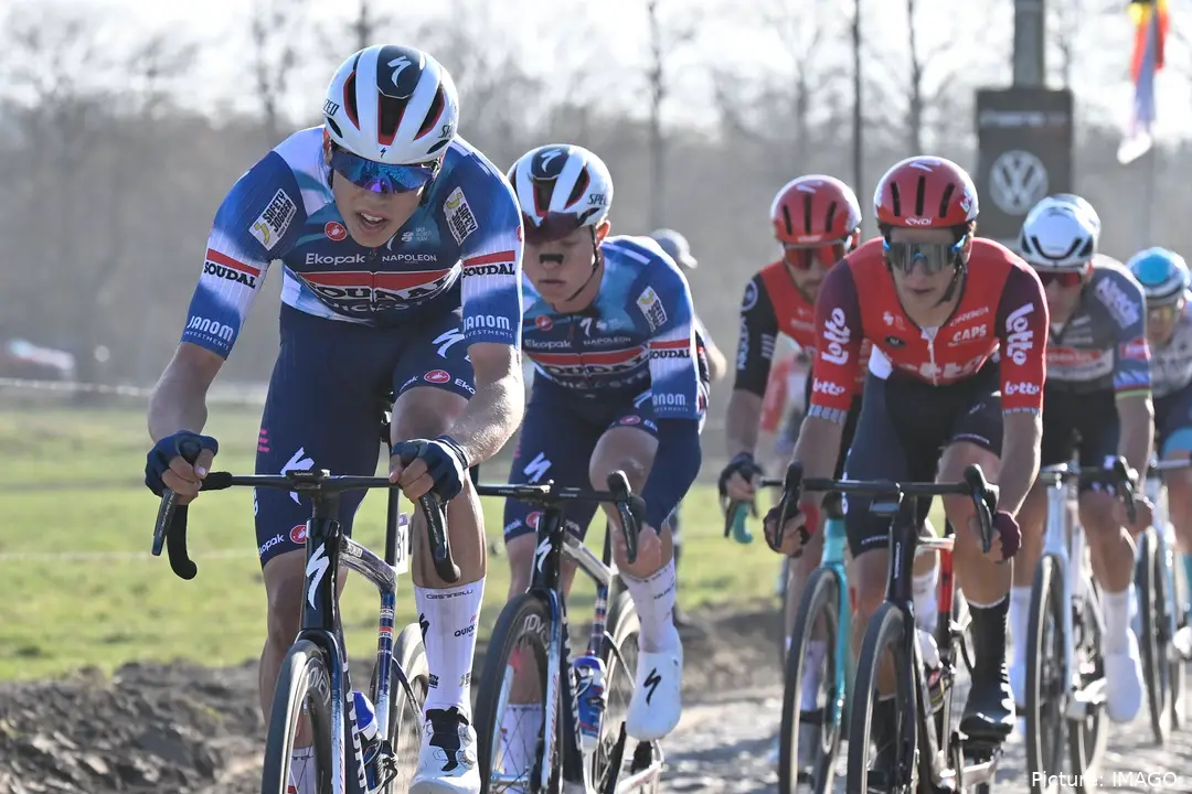 Paul Magnier bei Le Samyn dieses Jahr, wo nur Mathieu van der Poel schneller war. @Imago
