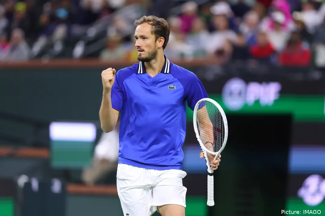Daniil Medvedev en Indian Wells 2024.