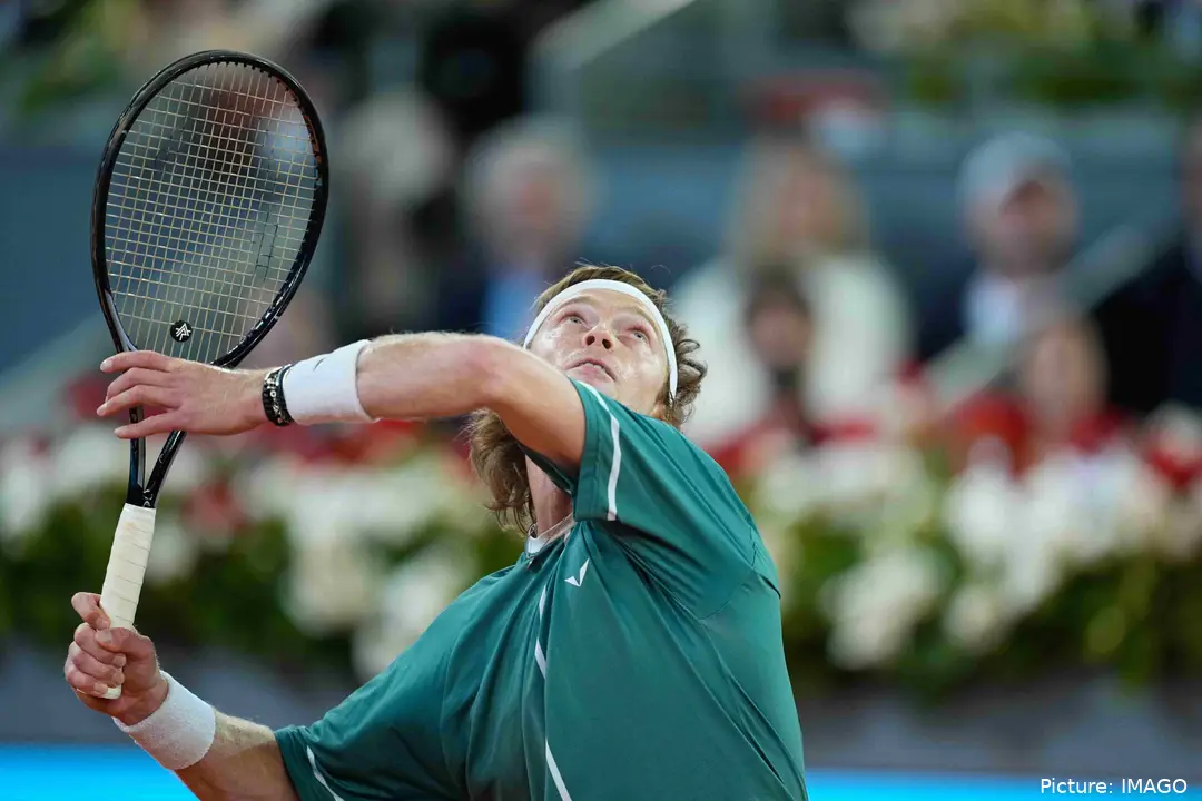 Andrey Rublev en el Open de Madrid 2024.