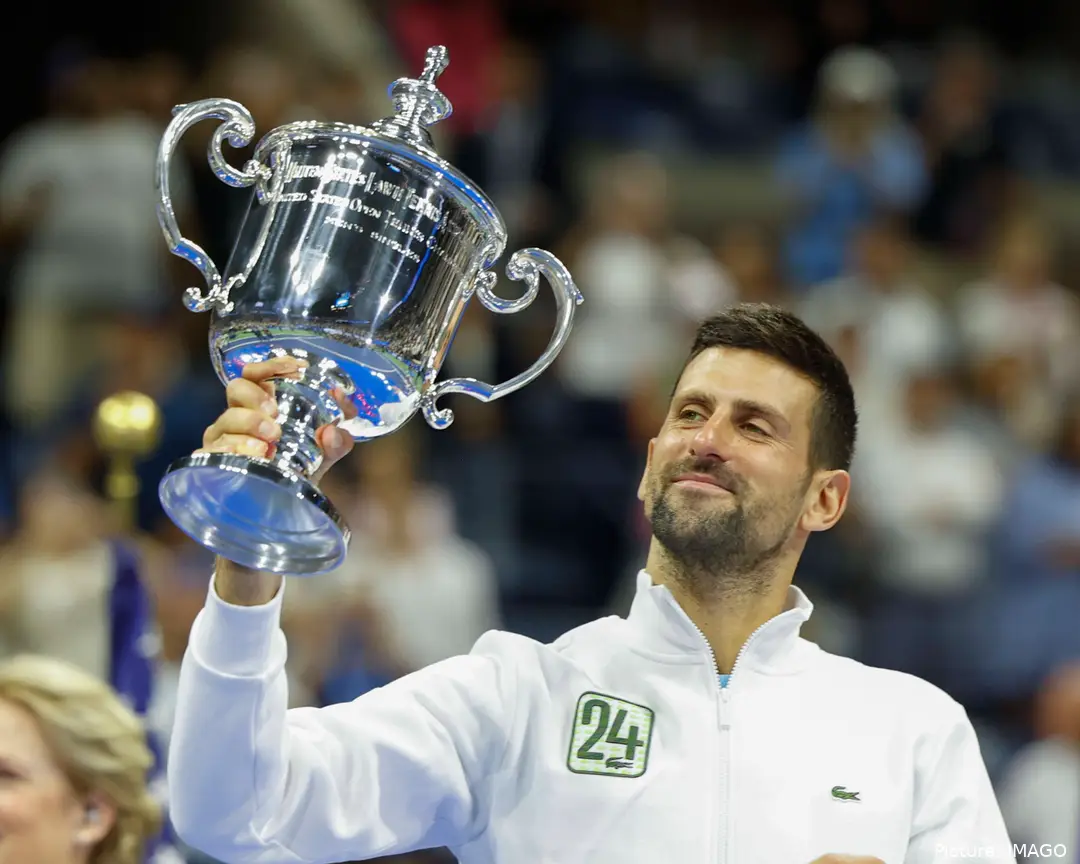 Novak Djokovic en el US Open 2024.