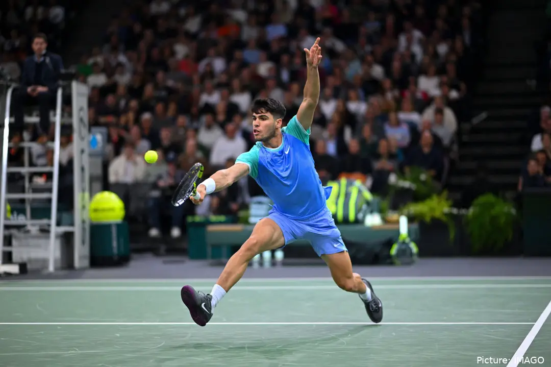 Carlos Alcaraz en el Masters de París 2024.