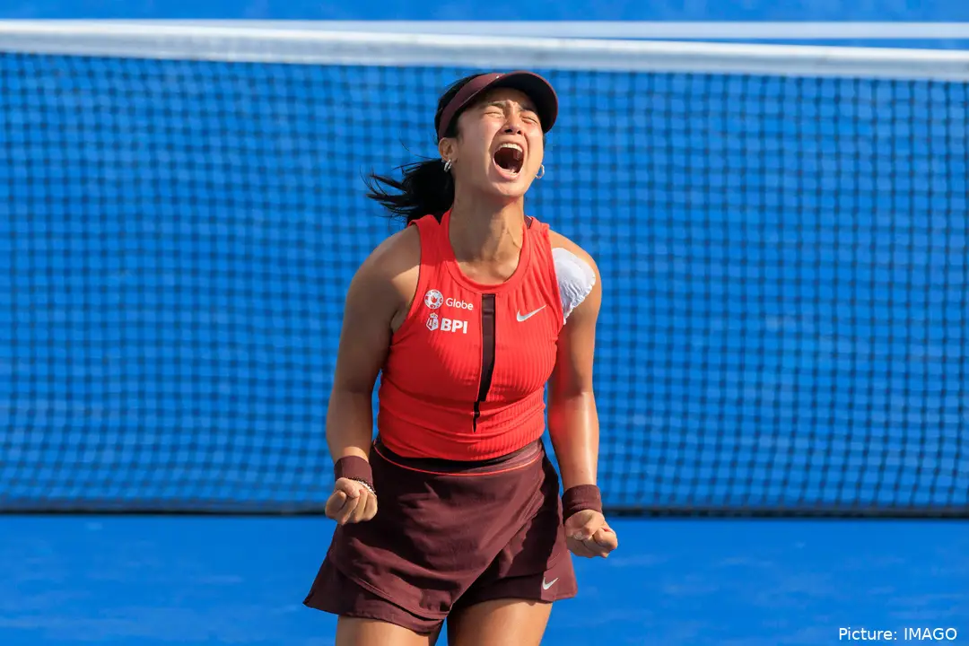 Alexandra Eala after defeating Clara Tauson at 2025 US Open