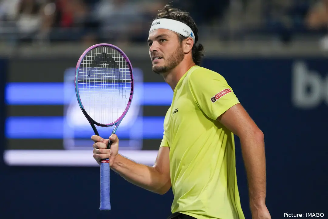Taylor Fritz in action at the Canadian Open