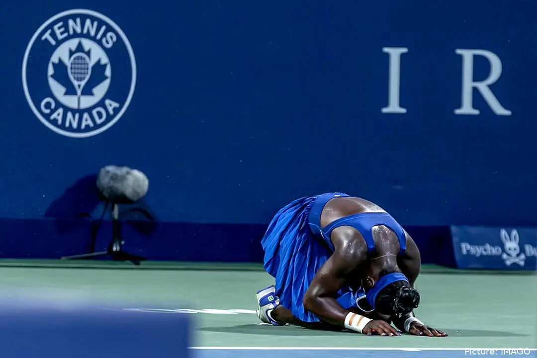 Victoria Mboko after winning the final against Naomi Osaka at 2025 Canadian Open