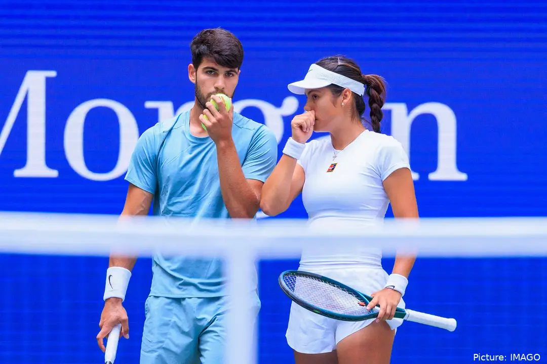 Carlos Alcaraz y Emma Raducanu compitieron juntos en los dobles mixtos del US Open