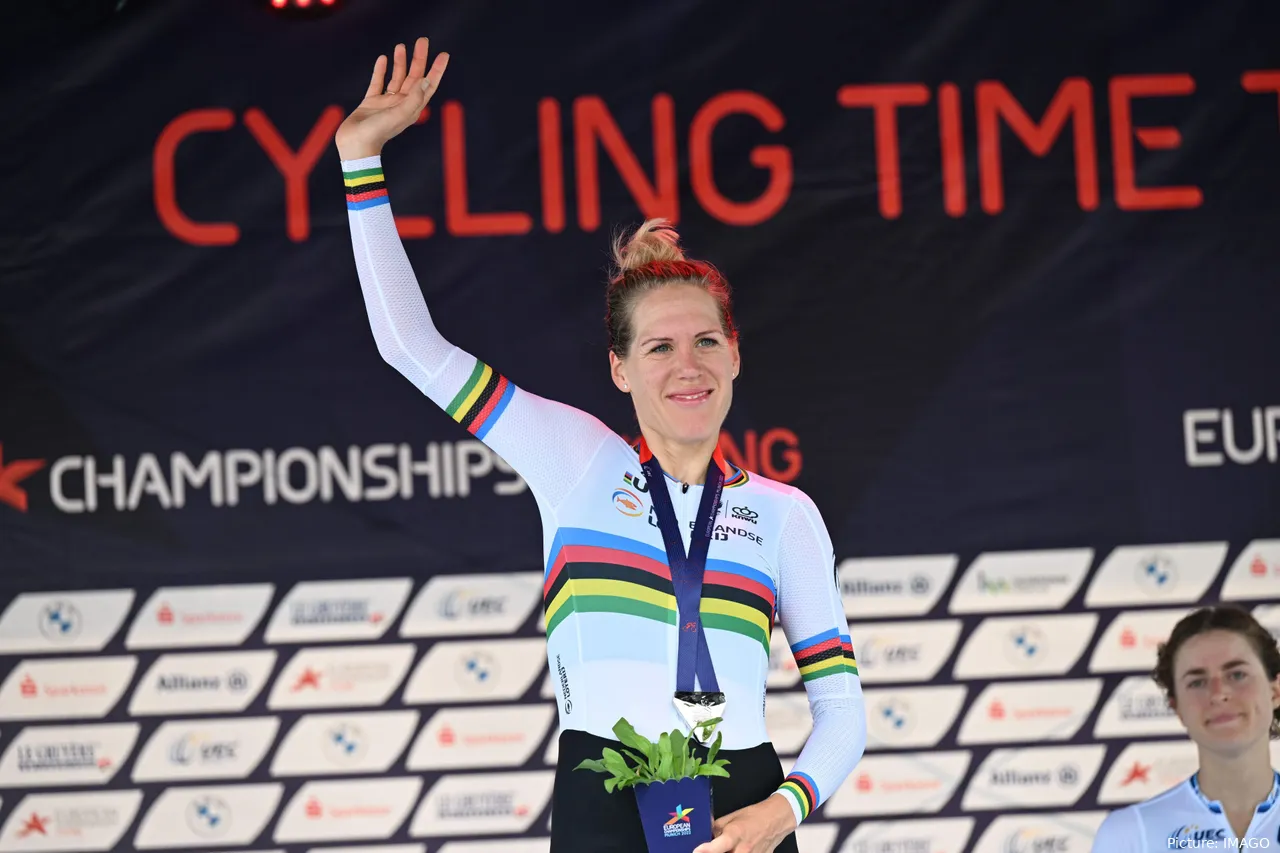 Ellen van Dijk segundo puesto Campeonato de Europa Cronometro Elite Femenino; 2022