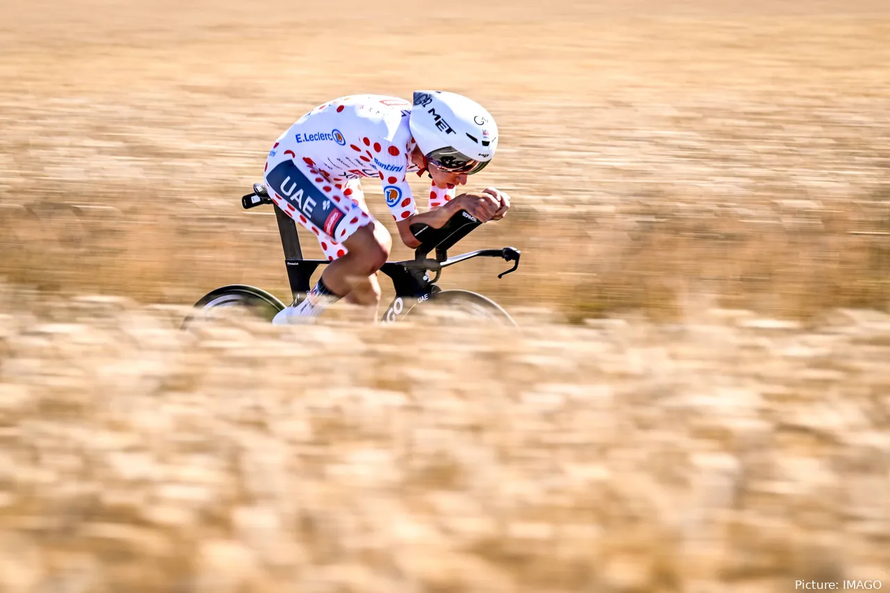 Tadej Pogacar fue 2º en la crono de la etapa 5 y ya es líder del Tour de Francia 2025