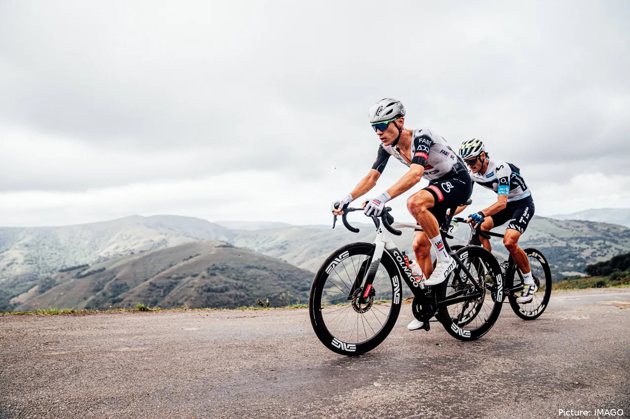 Javi Romo fue el corredor de Movistar Team que más cerca se quedó de la victoria de etapa