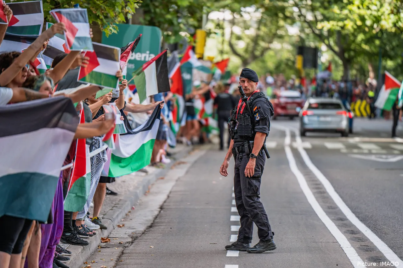 La etapa fue suspendida en su final por las protestas contra Israel