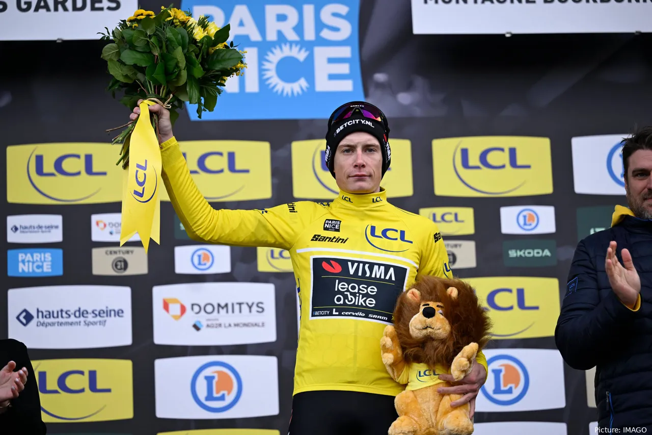 Vingegaard esteve de Camisola Amarela no Paris-Nice 2025