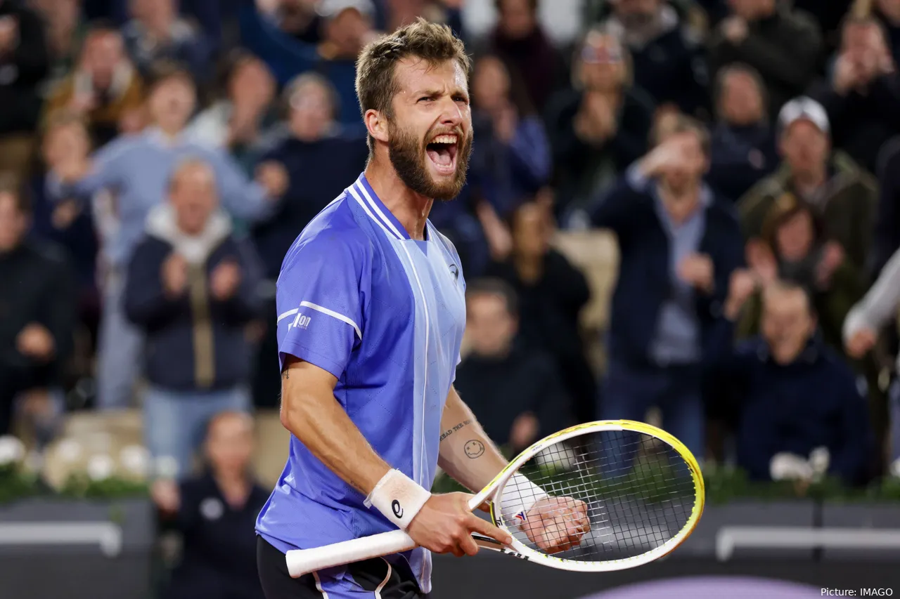 Corentin Moutet (en la foto) es uno de los grandes animadores de la semana.