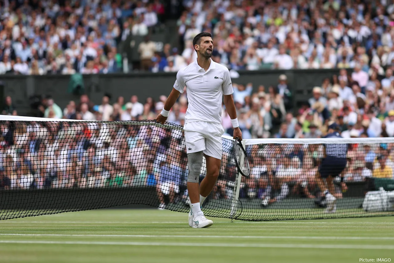 Djokovic jugó con protección en la rodilla durante todo el torneo, apenas unas semanas después de la operación.