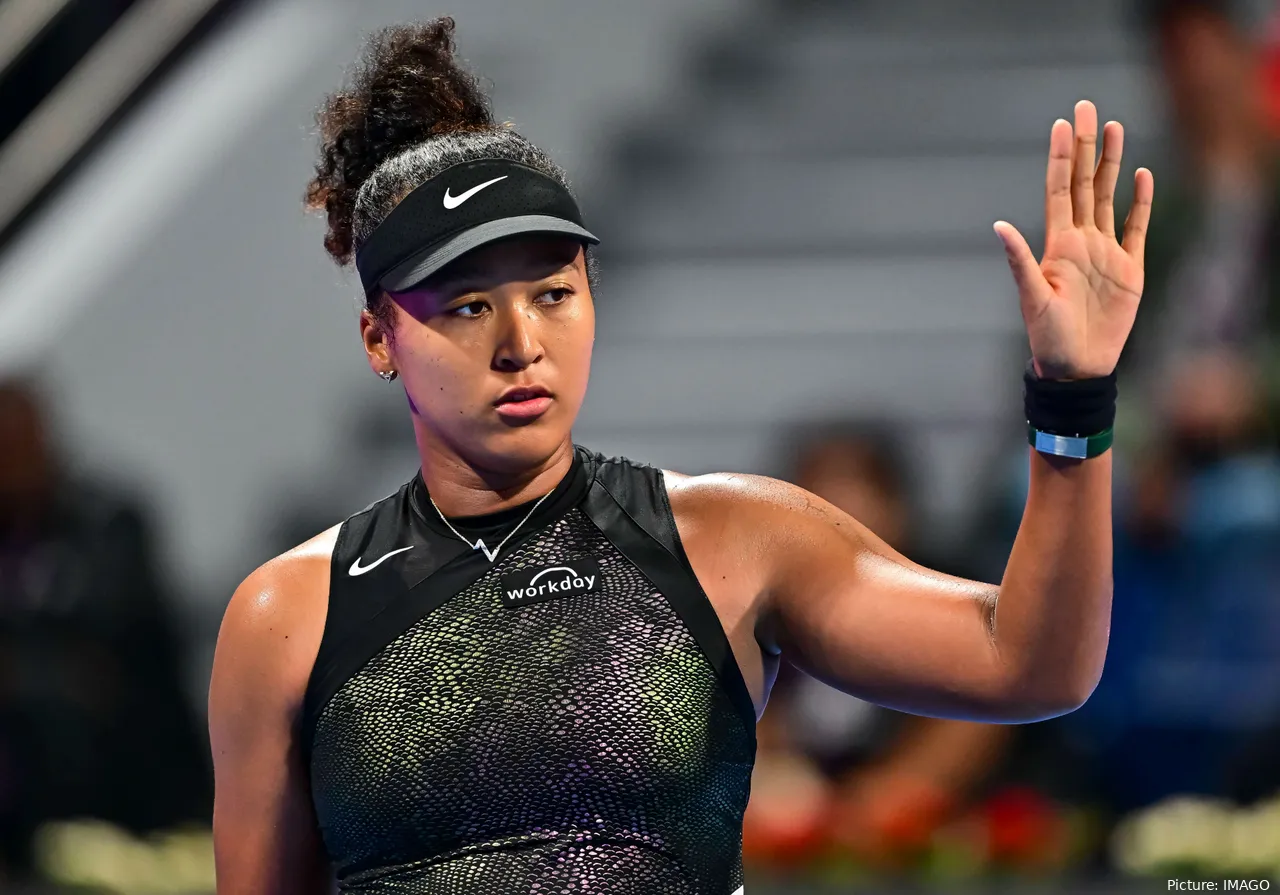Naomi Osaka en los cuartos de final del Abierto de Catar contra Karolina Pliskova 2024 WTA