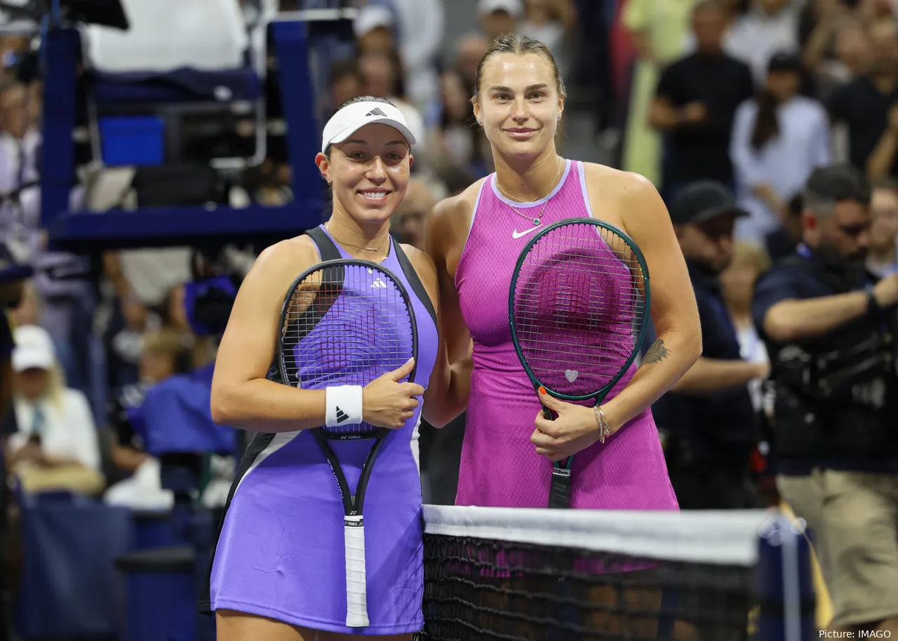 Jessica Pegula y Aryna Sabalenka en la final del US Open 2024.