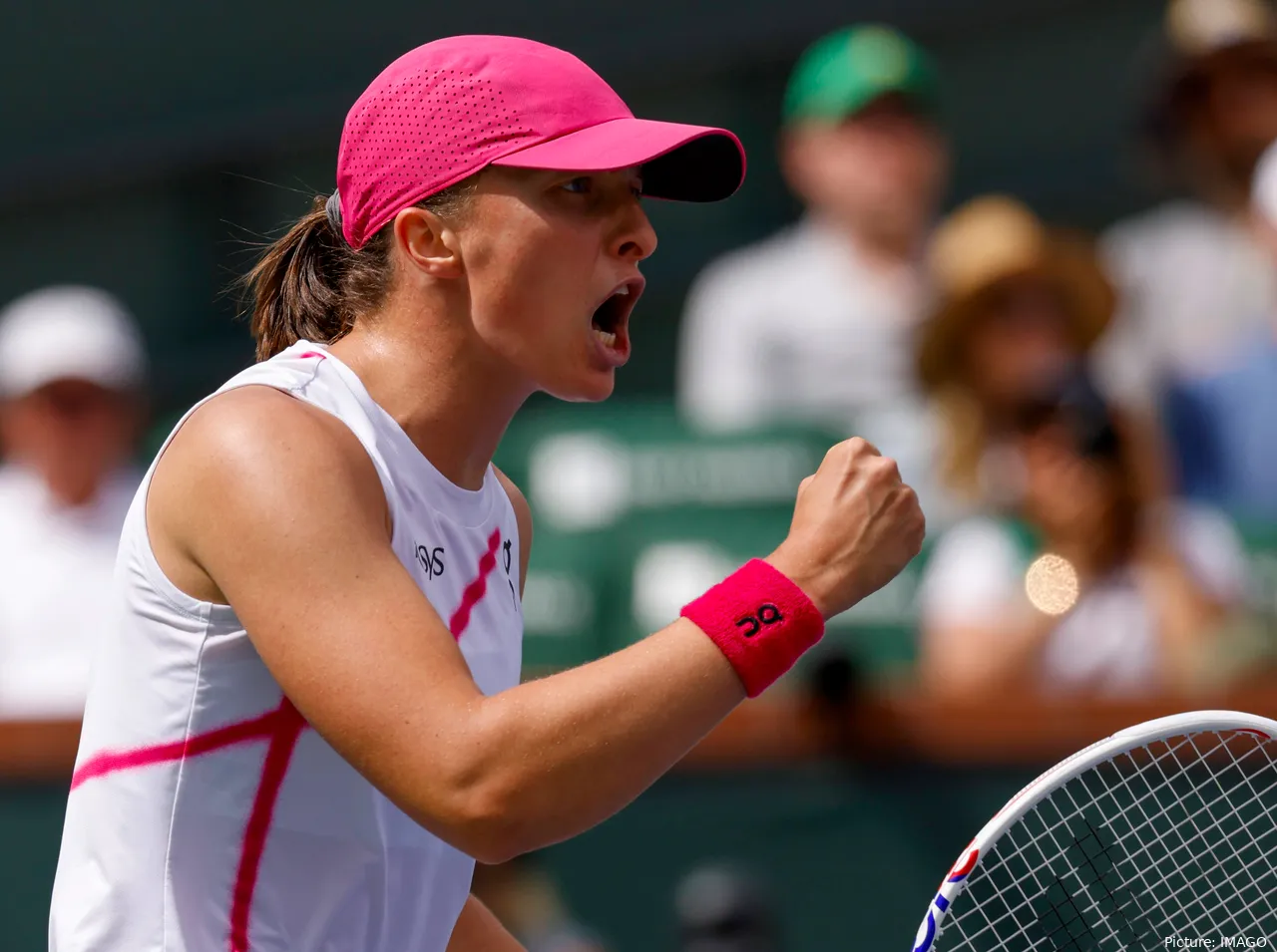Iga Swiatek en Indian Wells 2024. Derrotó a Maria Sakkari en la final por su segundo título en Tennis Paradise.