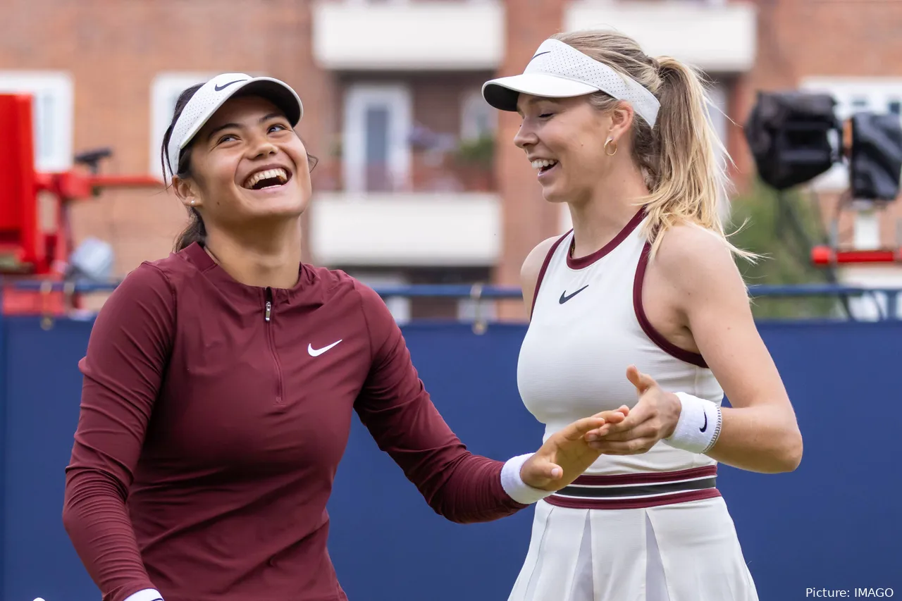 Katie Boulter and Emma Raducanu doubles Queens Club Championships 2025