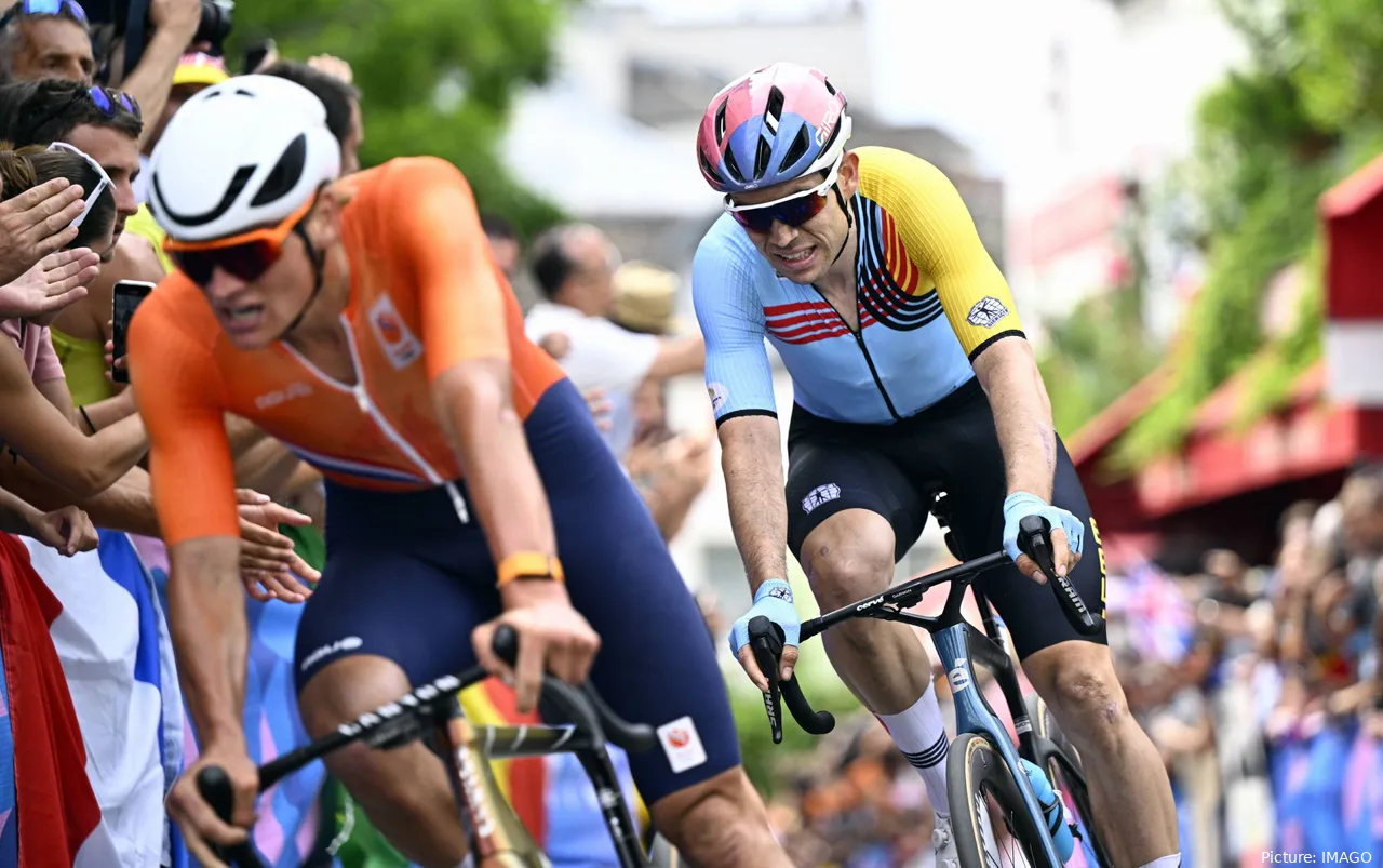 Wout van Aert tijdens de Olympische Spelen van 2024. @Imago